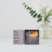 Barkeeper-Grau des Cocktail-Getränk-Fotopub-Bar-| Visitenkarte (Stehend Vorderseite)