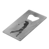 *~* Barkeeper-grauer Marmor-strukturiertes Geldbeutel Flaschenöffner (Vorderseite Schrägansicht)