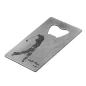 *~* Barkeeper-grauer Marmor-strukturiertes Geldbeutel Flaschenöffner (Rückseite Schrägansicht)