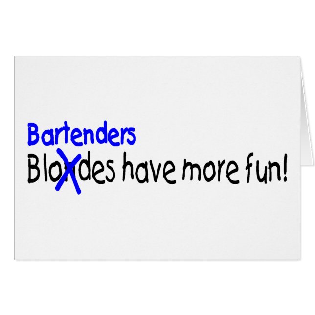 Barkeeper haben mehr Spaß (Vorderseite (Horizontal))