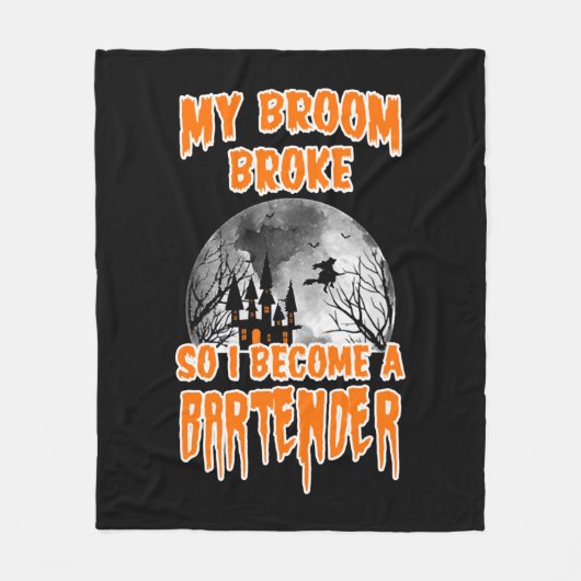 Barkeeper Halloween Fleecedecke (Vorderseite)