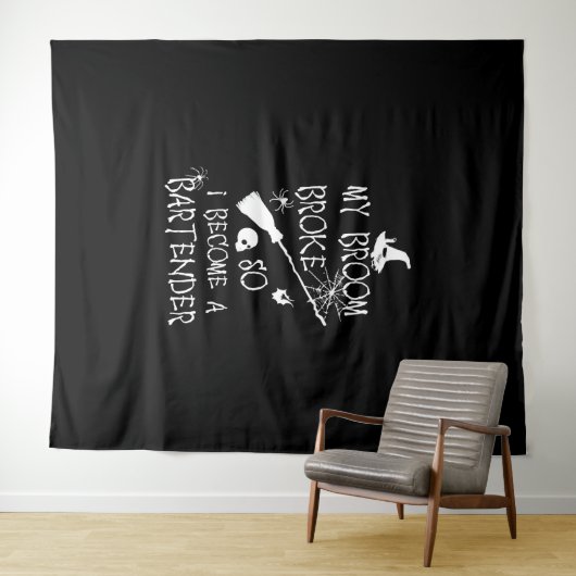 Barkeeper Halloween Wandteppich (Beispiel (Horizontal))