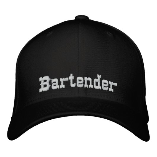 Barkeeper Hat Bestickte Baseballkappe (Vorderseite)