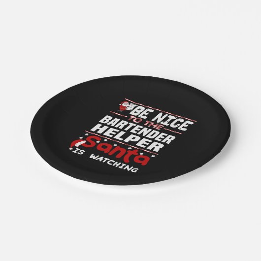 Barkeeper Helper Pappteller (Schrägansicht)