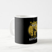 Barkeeper Hexenmeister Halloween Kaffeetasse (Vorderseite Links)