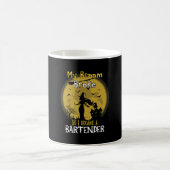 Barkeeper Hexenmeister Halloween Kaffeetasse (Mittel)