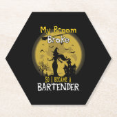 Barkeeper Hexenmeister Halloween Untersetzer (Vorderseite)