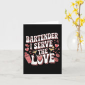 Barkeeper I Serviere der Liebe Valentinstag Funny  Karte (Gelbe Blume)