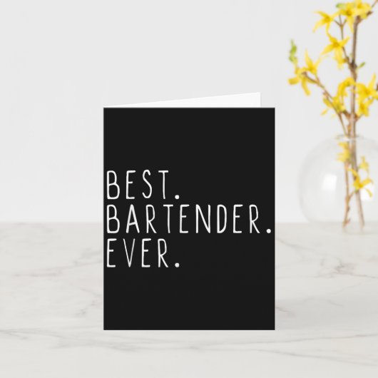 Barkeeper immer Cool Funny Bartending Geschenk Chr Karte (Gelbe Blume)