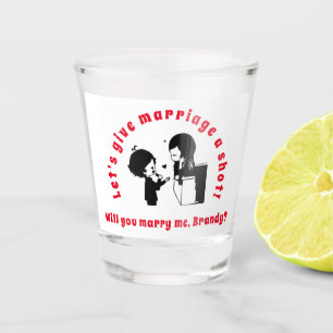 Barkeeper in der Liebe Heirat Vorschlag maßgeschn Schnapsglas