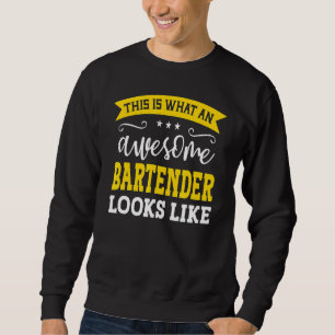 Barkeeper Job Titel Mitarbeiter Funny Worker Barte Sweatshirt