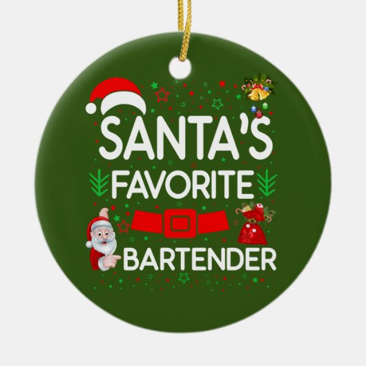 Barkeeper Keramik Ornament (Vorne)