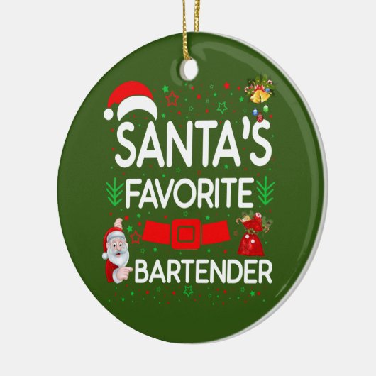 Barkeeper Keramik Ornament (Links)