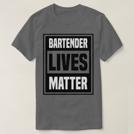 Barkeeper lebt Meterware T-Shirt (Design vorne)