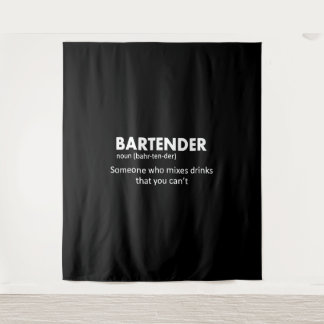 Barkeeper Lustige Barkeeper-Definition Bier Wodka Wandteppich