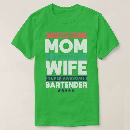 Barkeeper Mama Geschenk 4 T-Shirt (Design vorne)