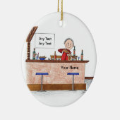 Barkeeper - Mann Keramik Ornament (Rechts)
