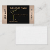 Barkeeper Martini-Cocktail-Logo  Visitenkarte (Vorne/Hinten)
