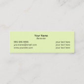 Barkeeper Mini Visitenkarte (Rückseite)