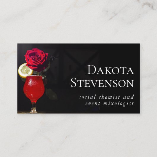 Barkeeper | Minimaler Event- oder Party-Gesellscha Visitenkarte (Vorderseite)