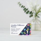 Barkeeper Mixologe Cocktail Visitenkarte (Stehend Vorderseite)