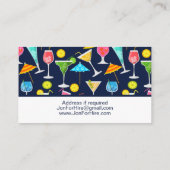 Barkeeper Mixologe Cocktail Visitenkarte (Rückseite)