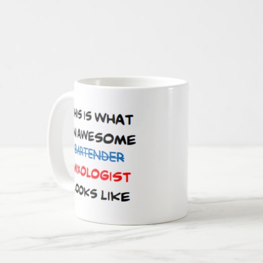 Barkeeper-Mixologe, phantastisch Kaffeetasse (Vorderseite Links)