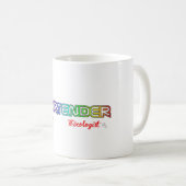 Barkeeper Mixologe Rainbow Drink Server Mitarbeite Kaffeetasse (VorderseiteRechts)