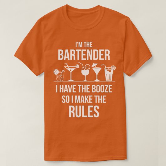 Barkeeper Mixologe regiert Geschenk T-Shirt (Design vorne)