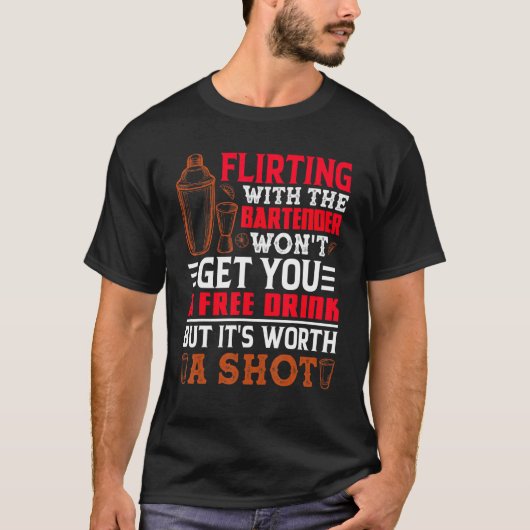 Barkeeper Mixologist Bartending T-Shirt (Vorderseite)