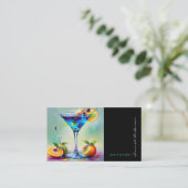 Barkeeper Mixologist Business Cards Visitenkarte (Stehend Vorderseite)