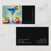 Barkeeper Mixologist Business Cards Visitenkarte (Vorne/Hinten)