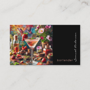 Barkeeper Mixologist Business Cards Visitenkarte