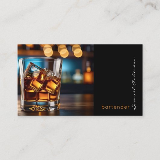 Barkeeper Mixologist Business Cards Visitenkarte (Vorderseite)