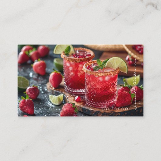 Barkeeper Mixologist Business Cards Visitenkarte (Vorderseite)