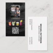 Barkeeper mixt Getränke | QR-Code Visitenkarte (Vorne/Hinten)