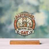 Barkeeper Mocktail-sicher Katze Barkeeper Mocktail Acrylschild (Neutral)