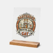 Barkeeper Mocktail-sicher Katze Barkeeper Mocktail Acrylschild (Winkel)