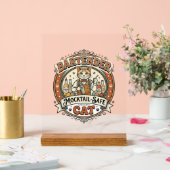 Barkeeper Mocktail-sicher Katze Barkeeper Mocktail Acrylschild (Hochzeit)
