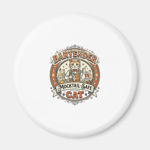 Barkeeper Mocktail-sicher Katze Barkeeper Mocktail Magnet