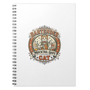 Barkeeper Mocktail-sicherer Katze Barkeeper Mockta Notizblock