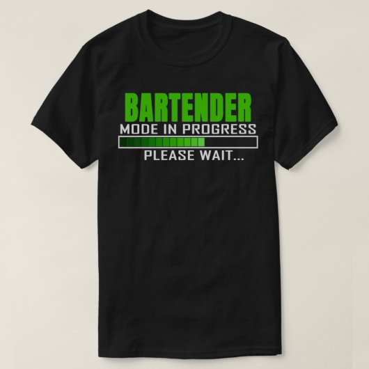 Barkeeper-Modus im Gange Bitte warten Sie auf Zita T-Shirt (Design vorne)