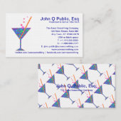 Barkeeper-Nachtclub-Martiniglasgeschäfts-Karten Visitenkarte (Vorne/Hinten)