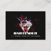 Barkeeper Nachtleben Visitenkarte (Vorderseite)