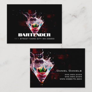 Barkeeper Nachtleben Visitenkarte