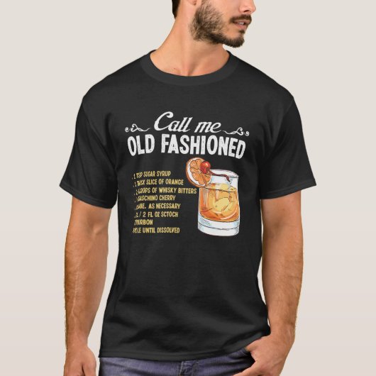 Barkeeper nennen mich altmodische Cocktailkreation T-Shirt (Vorderseite)