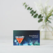Barkeeper Nightclub Cocktail Bar Moderne Visitenkarte (Stehend Vorderseite)