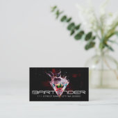 Barkeeper Nightlife Business Card Visitenkarte (Stehend Vorderseite)