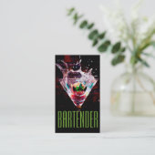 Barkeeper Nightlife Business Card Visitenkarte (Stehend Vorderseite)