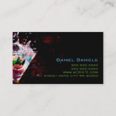 Barkeeper Nightlife Business Card Visitenkarte (Rückseite)